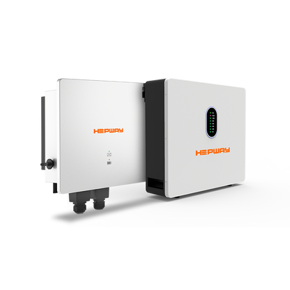 HEPWAY Home Energy Storage Speichersystem = 5000 W Hybrid-Wechselrichter + 5120 Wh Speicherbatterie + 2000 W Solarpanel