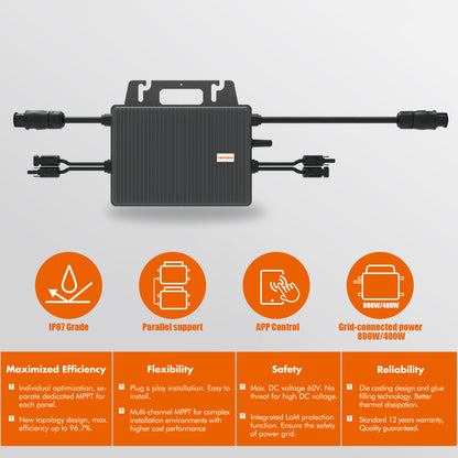 HEPWAY MIT800 800W Mikro-Wechselrichter
