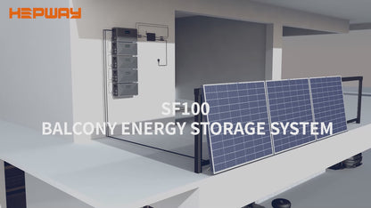 HEPWAY Balcony Solar Storage System w/ SF100D-E & SF100X Batteries